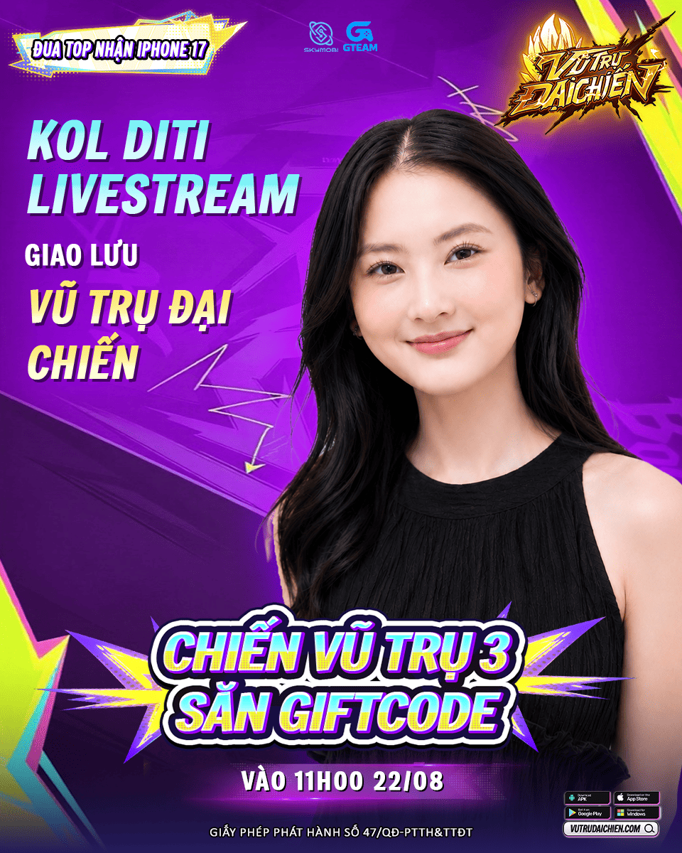 Livestream Đặc Biệt Cùng KOL DITI Chào Đón Vũ Trụ 3