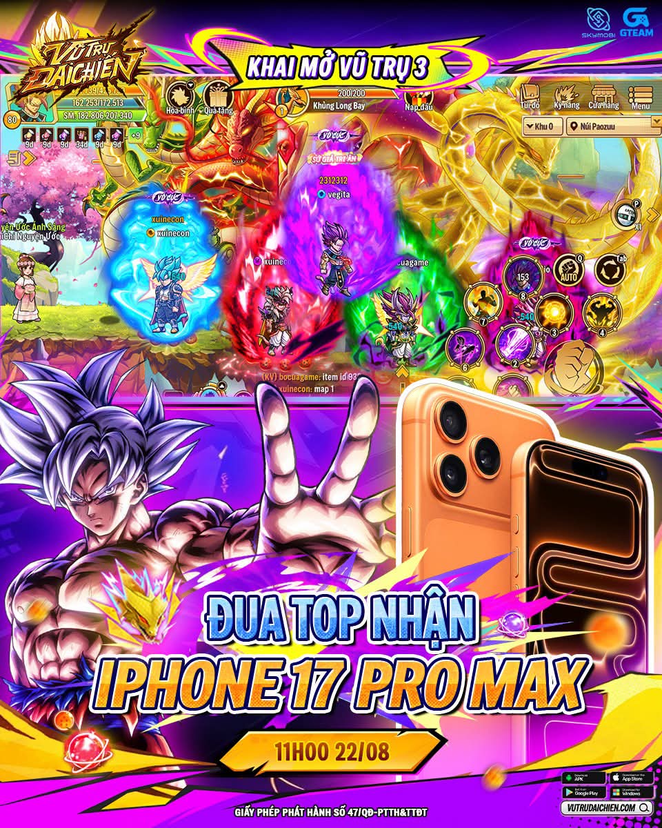 Khai Mở Vũ Trụ 3 & Đua Top Nhận IPHONE 17 Pro Max