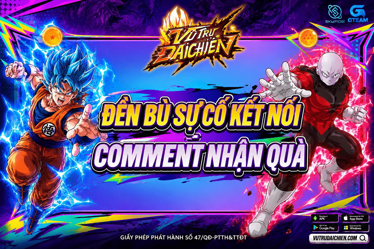 Đền Bù Sự Cố Kết Nối Comment Nhận Quà